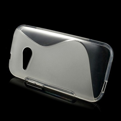 HTC One Mini 2 skaidrus kieto silikono TPU dėklas - nugarėlė / Priedai.lt