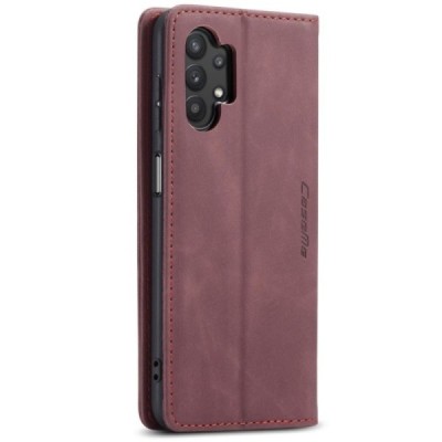 Samsung Galaxy A32 5G CaseMe Retro solīds atvēramais ādas bordo maciņš - maks | Vacins.lv