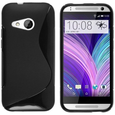 HTC One Mini 2 juodas kieto silikono TPU dėklas - nugarėlė / Priedai.lt
