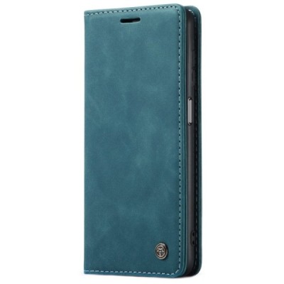 Samsung Galaxy A32 5G CaseMe Retro solīds atvēramais ādas zaļš maciņš - maks | Vacins.lv