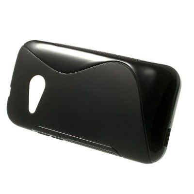 HTC One Mini 2 juodas kieto silikono TPU dėklas - nugarėlė / Priedai.lt