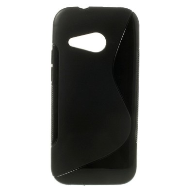 HTC One Mini 2 juodas kieto silikono TPU dėklas - nugarėlė / Priedai.lt