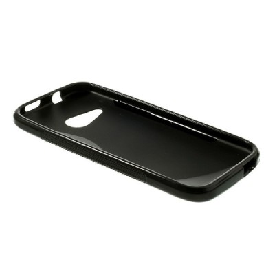 HTC One Mini 2 juodas kieto silikono TPU dėklas - nugarėlė / Priedai.lt