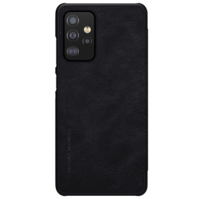Greznais „Nillkin“ Qin sērijas ādas atvērams melns Samsung Galaxy A52 5G (A526B) | Vacins.lv