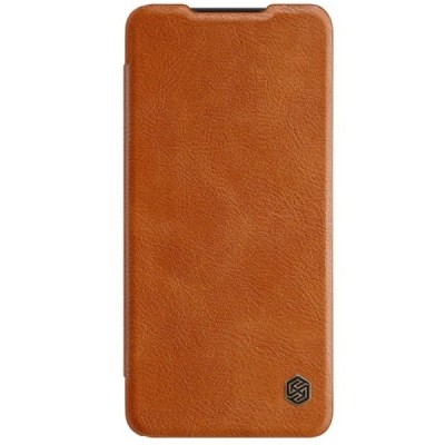 Prabangus „Nillkin“ Qin serijos rudas odinis atverčiamas Samsung Galaxy A52 5G (A526B) dėklas | Priedai.lt