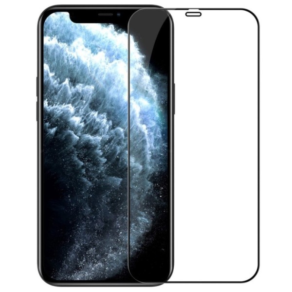 „Nillkin“ CP 9H Tempered Glass ekrāna aizsargstikls 0.33 mm - melns (iPhone 12 / 12 Pro)