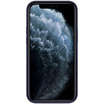 Apple iPhone 12 (12 Pro) "Nillkin" Flex Liquid Silicone mėlynas dėklas - nugarėlė | Priedai.lt