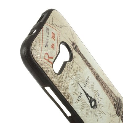 HTC One Mini 2 (HTC One M8 mini) spalvotas kieto silikono TPU dėklas (nugarėlė) - Eifelis / Priedai.lt