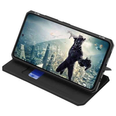 Samsung Galaxy A52 5G (A526B, A525F) Dux Ducis Skin X sērijas melns ādas atvērams maciņš | Vacins.lv