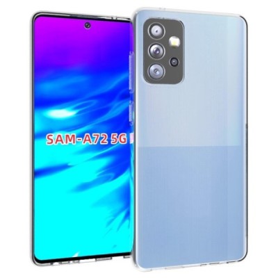 Samsung Galaxy A72 5G (A726B, A725F) kieto silikono TPU skaidrus dėklas - nugarėlė | Priedai.lt