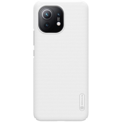 Xiaomi Mi 11 Nillkin Frosted Shield baltas plastikinis dėklas | Priedai.lt