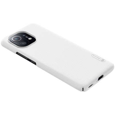 Xiaomi Mi 11 Nillkin Frosted Shield baltas plastikinis dėklas | Priedai.lt