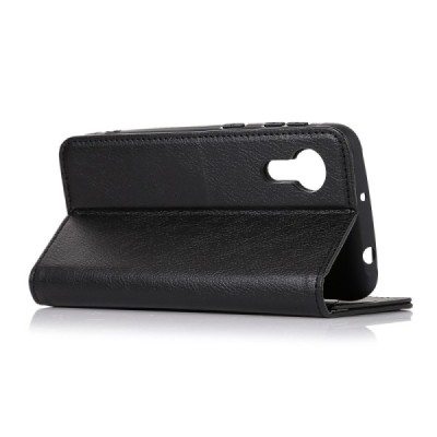 Samsung Galaxy Xcover 5 (G525) melns ādas atvērams maciņš ar magnetu | Vacins.lv