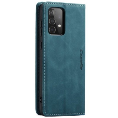 Samsung Galaxy A52 5G (A526B, A525F) CaseMe Retro solidus atverčiamas žalias odinis dėklas - knygutė | Priedai.lt