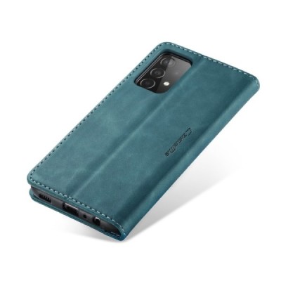 Samsung Galaxy A52 5G (A526B, A525F) CaseMe Retro solidus atverčiamas žalias odinis dėklas - knygutė | Priedai.lt