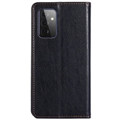 Samsung Galaxy A72 (A726B, A725F) Solīds melns ādas atvērams maciņš | Vacins.lv