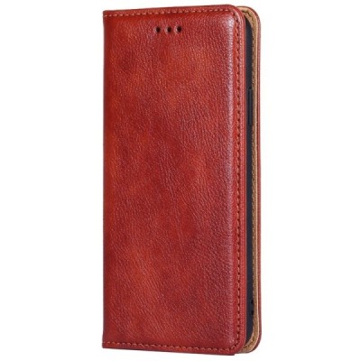 Samsung Galaxy A72 (A726B, A725F) Solīds brūns ādas atvērams maciņš | Vacins.lv