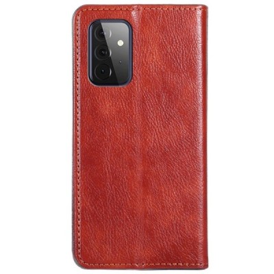 Solidus Samsung Galaxy A72 (A726B, A725F) rudas odinis atverčiamas dėklas | Priedai.lt