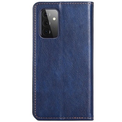 Samsung Galaxy A72 (A726B, A725F) Solīds zils ādas atvērams maciņš | Vacins.lv