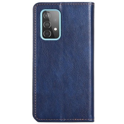 Samsung Galaxy A52 5G (A526B, A525F) Solīds zils ādas atvērams maciņš | Vacins.lv