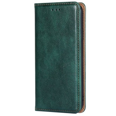 Solidus Samsung Galaxy A52 5G (A526B, A525F) žalias odinis atverčiamas dėklas | Priedai.lt