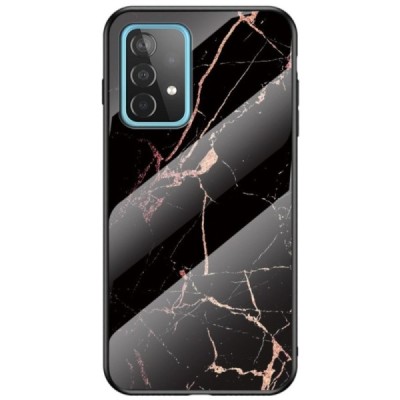 Samsung Galaxy A52 5G (A526B, A525F) „Marble“ kieto silikono TPU juodas / auksinis dėklas - nugarėlė | Priedai.lt