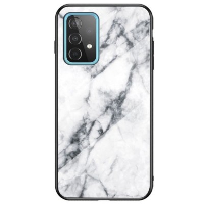 Samsung Galaxy A52 5G (A526B, A525F) „Marble“ kieto silikono TPU baltas dėklas - nugarėlė | Priedai.lt