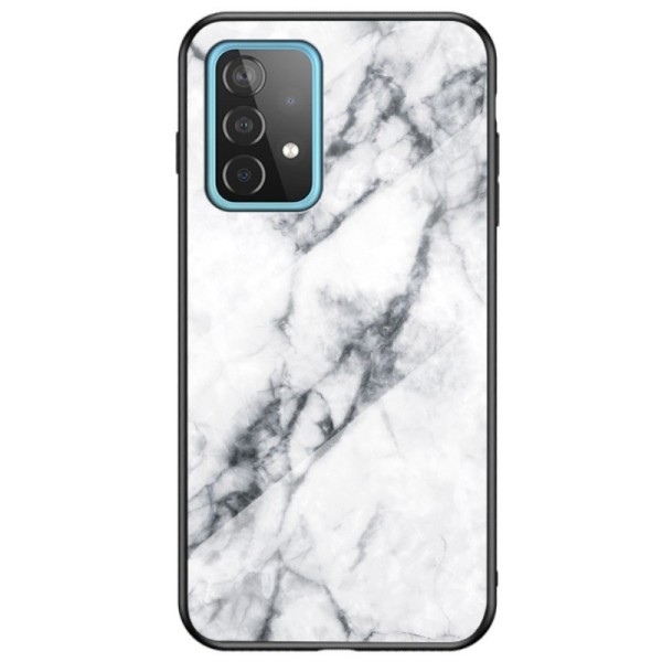 „Marble“ kieto silikono (TPU) dėklas - baltas (Galaxy A52 / A52s)