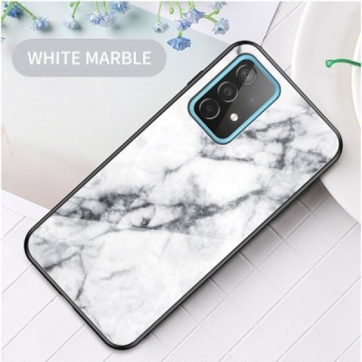 Samsung Galaxy A52 5G (A526B, A525F) „Marble“ kieto silikono TPU baltas dėklas - nugarėlė | Priedai.lt