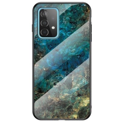Samsung Galaxy A52 5G (A526B, A525F) „Marble“ kieto silikono TPU mėlynas dėklas - nugarėlė | Priedai.lt