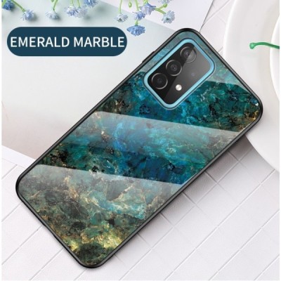 Samsung Galaxy A52 5G (A526B, A525F) „Marble“ kieto silikono TPU mėlynas dėklas - nugarėlė | Priedai.lt