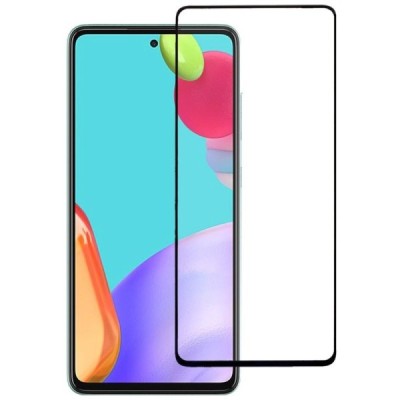Samsung Galaxy A52 5G (A526B, A525F) „Rurihai“ 9H Tempered Glass sustiprintos apsaugos juodas pilnai dengiantis apsauginis ekran