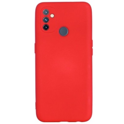 OnePlus Nord N100 „Shell“ cieta silikona (TPU) sarkans apvalks | vacins.lv