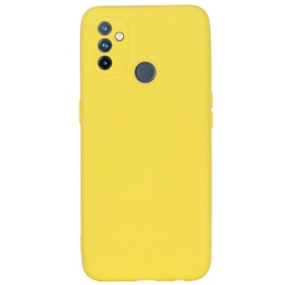 OnePlus Nord N100 „Shell“ cieta silikona (TPU) dzeltens apvalks | vacins.lv