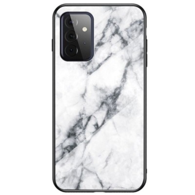 Samsung Galaxy A72 (A726B, A725F) „Marble“ cieta silikona (TPU) balts apvalks | vacins.lv