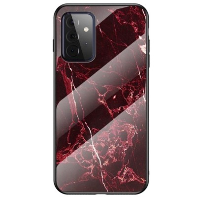 Samsung Galaxy A72 (A726B, A725F) „Marble“ cieta silikona (TPU) sarkans apvalks | vacins.lv