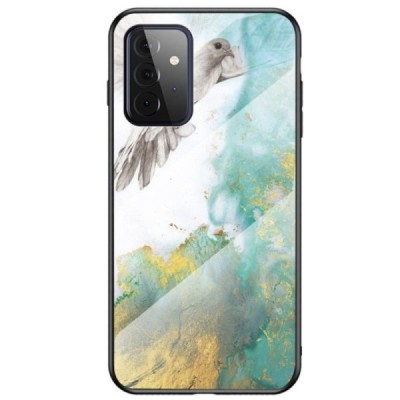 Samsung Galaxy A72 (A726B, A725F) „Marble“ cieta silikona (TPU) zaļš apvalks | Vacins.lv