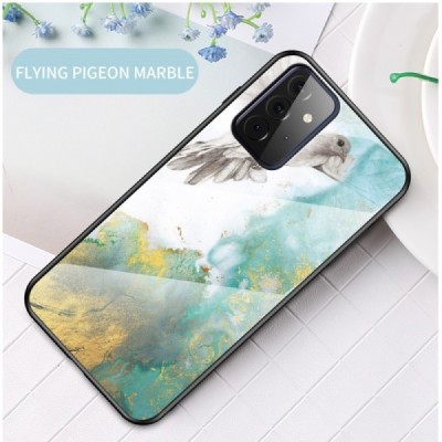 Samsung Galaxy A72 (A726B, A725F) „Marble“ cieta silikona (TPU) zaļš apvalks | Vacins.lv