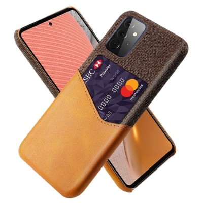 „KSQ“ Shell Samsung Galaxy A72 (A726B, A725F) rudas odinis dėklas - nugarėlė su kišenėle kortelėms | Priedai.lt