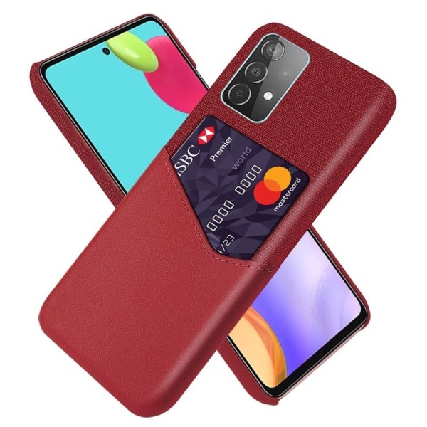 „KSQ“ Shell dėklas su kišenėle - raudonas (Galaxy A52 / A52s)