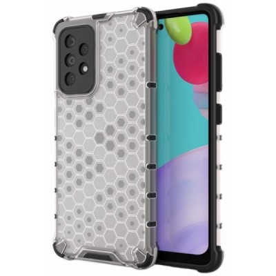 Honeycomb sustiprintos apsaugos Samsung Galaxy A52 5G (A526B, A525F) skaidrus kieto silikono (TPU) ir plastiko dėklas | Priedai.