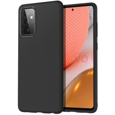Samsung Galaxy A72 (A726B, A725F) jazz cieta silikona (TPU) melns apvalks | vacins.lv