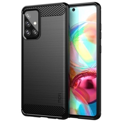 Samsung Galaxy A72 (A726B) „Mofi“ kieto silikono TPU juodas dėklas - nugarėlė | Priedai.lt