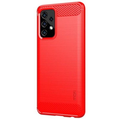 Samsung Galaxy A52 5G (A526B, A525F) „Mofi“ cieta silikona (TPU) sarkans apvalks | vacins.lv