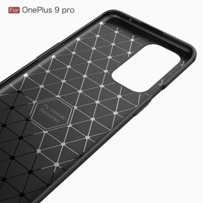 OnePlus 9 Pro Carbon cieta silikona (TPU) melns apvalks | vacins.lv