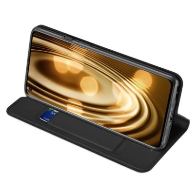 OnePlus 9 Dux Ducis Skin sērijas melns ādas atvērams maciņš | Vacins.lv