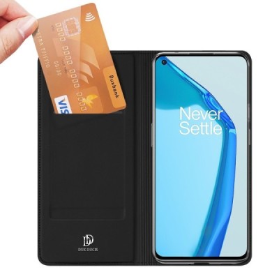 OnePlus 9 Dux Ducis Skin sērijas melns ādas atvērams maciņš | Vacins.lv