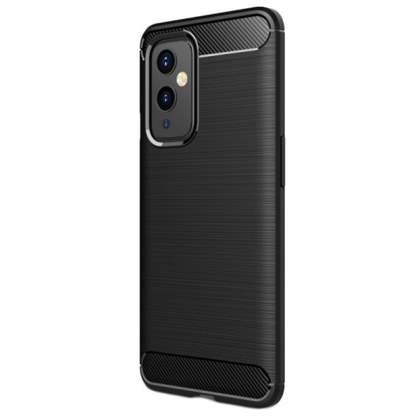 „Carbon“ cieta silikona (TPU) apvalks - melns (OnePlus 9)