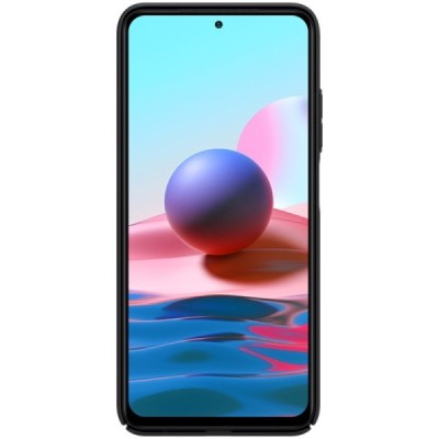 Xiaomi Redmi Note 10 4G (Note 10s, Poco M5s) Nillkin Frosted Shield juodas plastikinis dėklas, nugarėlė | Priedai.lt