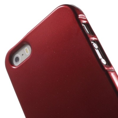 „Mercury“ Color kieto silikono (TPU) raudonas Apple iPhone SE (5, 5s) dėklas (dėkliukas) / Priedai.lt